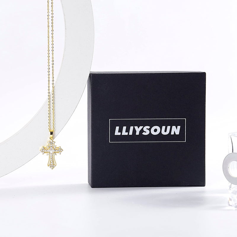 LLIYSOUN Cross Necklaces for Women Jewelry Necklaces for Women 16K Gold Plated Cross Pendant CN14 - Image 5