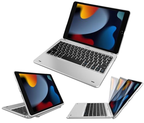 Arteck iPad 9th Gen (10.2-inch, 2021) Keyboard Case, Ultra-Thin Bluetooth Keyboard with Folio Full Protection Case for Apple 10.2-inch iPad 9 (2021) 8 and 7 with 130 Degree Swivel Rotating - Image 3