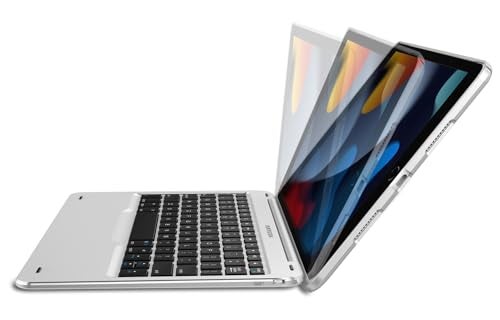 Arteck iPad 9th Gen (10.2-inch, 2021) Keyboard Case, Ultra-Thin Bluetooth Keyboard with Folio Full Protection Case for Apple 10.2-inch iPad 9 (2021) 8 and 7 with 130 Degree Swivel Rotating - Image 4