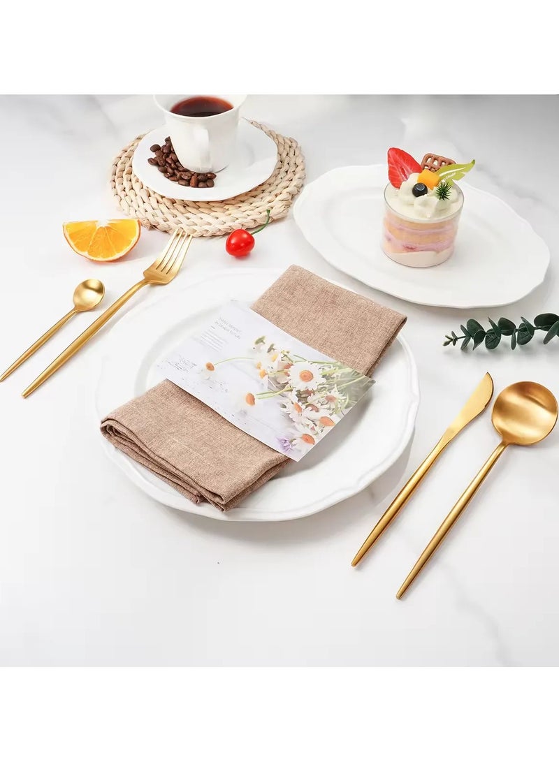 MAAC Home Opulent Gold Cutlery for Special Gatherings Luxurious Elegant Durable and Classic Premium Design Cutlery Set Perfect for everyday use, and get together, restaurant, banquet - Image 5