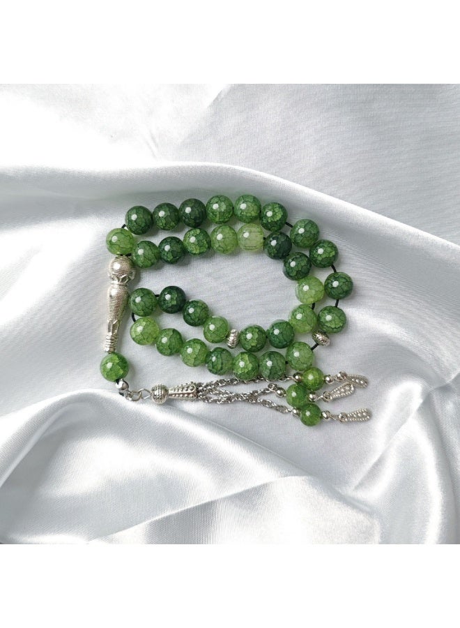 NIBEMINENT 33 Muslim Prayer Beads Green/10mm