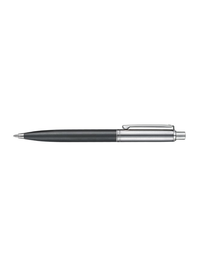 Sheaffer Sentinel Metal 331 Matte Black Barrel and Brushed Chrome Cap Ballpoint Pen with Chrome-Plated Trims - Image 3