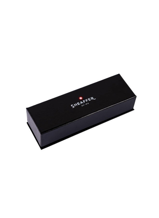 Sheaffer Sentinel Metal 331 Matte Black Barrel and Brushed Chrome Cap Ballpoint Pen with Chrome-Plated Trims - Image 5