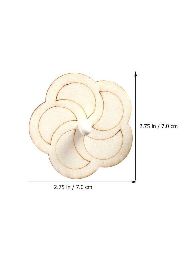 NUOBESTY - 20Pcs Diy Wooden Spinning Tops Painting Spinning Tops Natural Wood Spinning Tops Diy Painting Toys - Image 1