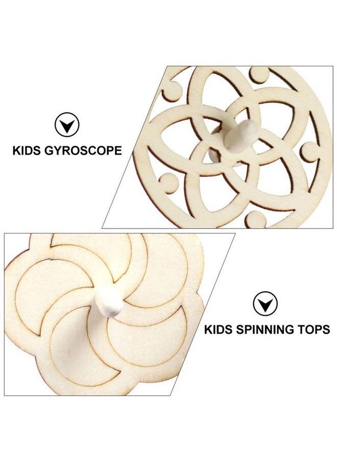 NUOBESTY - 20Pcs Diy Wooden Spinning Tops Painting Spinning Tops Natural Wood Spinning Tops Diy Painting Toys - Image 1