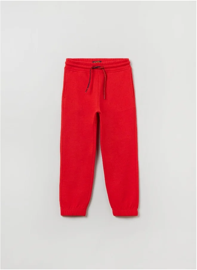 او في اس OVS Plush Joggers With Drawstring