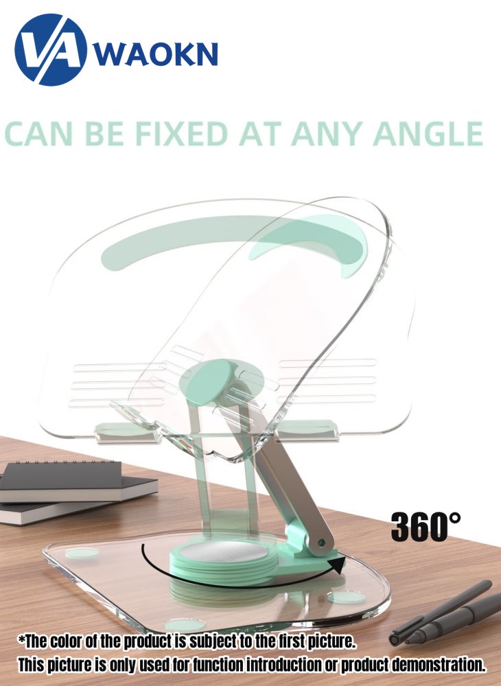 WAOKN Latest Foldable Phone Stand Mobile Phone and Tablet Holder with Adjustable Height and 360 Degree Rotation MultiFunctional Anti Slip and Stable Metal Shaft Phone Holder Suitable for Multiple Scenarios  - Image 5