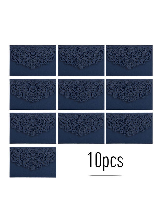 Loquat 10-Piece Pearl Paper Invitation Card Holder Set Blue