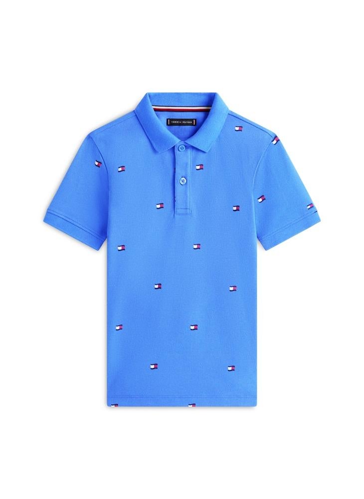 TOMMY HILFIGER Regular Fit Wavy Flag Embroidery Polo Shirt - Image 5