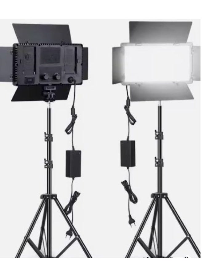 60W LED Video Light with 800 LEDs – 3 Color Modes (White, Warm, Mixed) – Photography and Live Streaming Light with 2m Adjustable Tripod Stand - Image 1