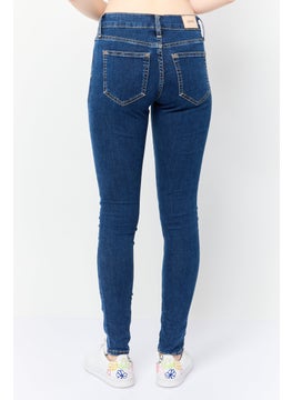 ESPRIT Women Skinny Fit Washed Mid Rise Stretchable Denim, Blue  - Image 4