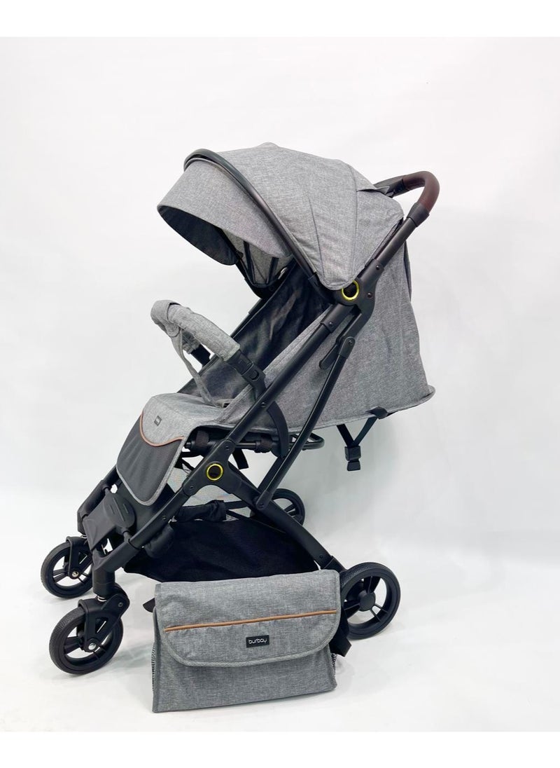 burbay 3 In 1 Stroller With Car Seat And Mother Bag, 0 Month  - Image 5