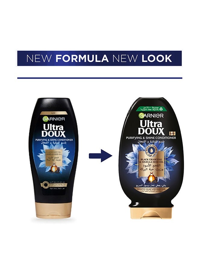 Garnier Ultra Doux Black Charcoal Conditioner, 360 ml  - Image 3