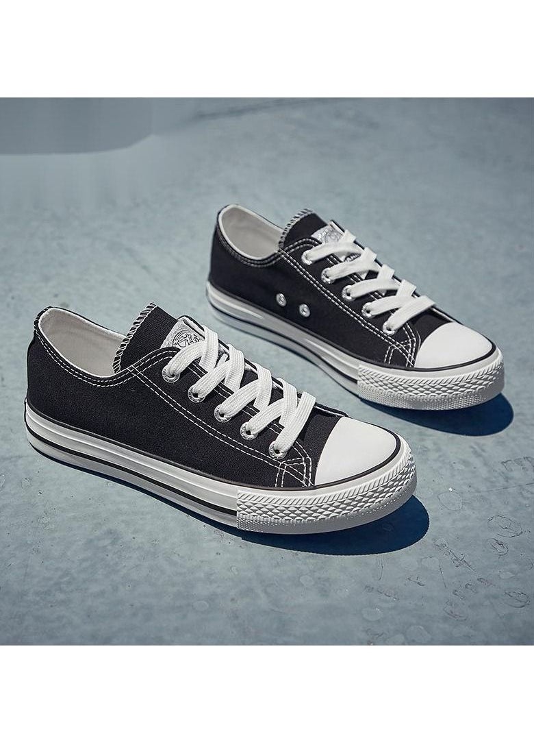 KUYING - Couple Canvas Shoes New Breathable Flat Shoes Casual Shoes Student Shoes - Image 1