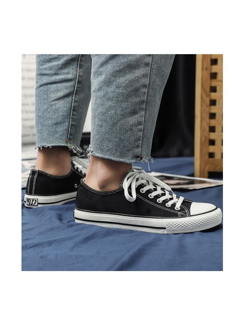 KUYING - Couple Canvas Shoes New Breathable Flat Shoes Casual Shoes Student Shoes - Image 1