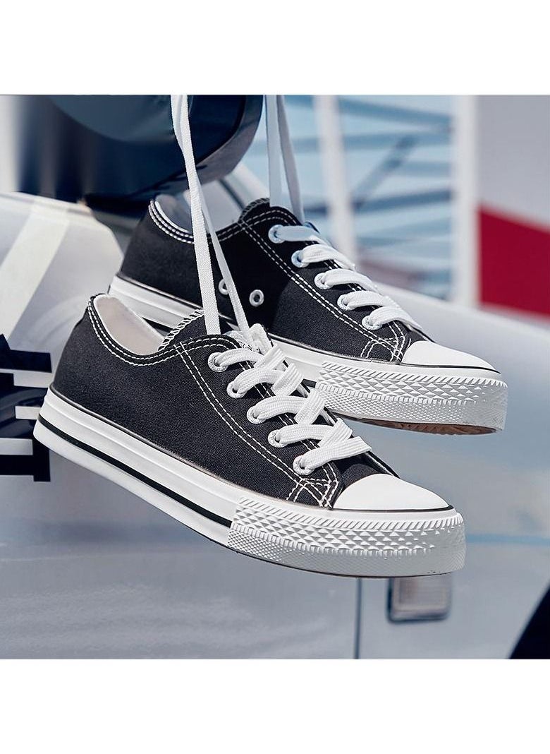KUYING - Couple Canvas Shoes New Breathable Flat Shoes Casual Shoes Student Shoes - Image 1