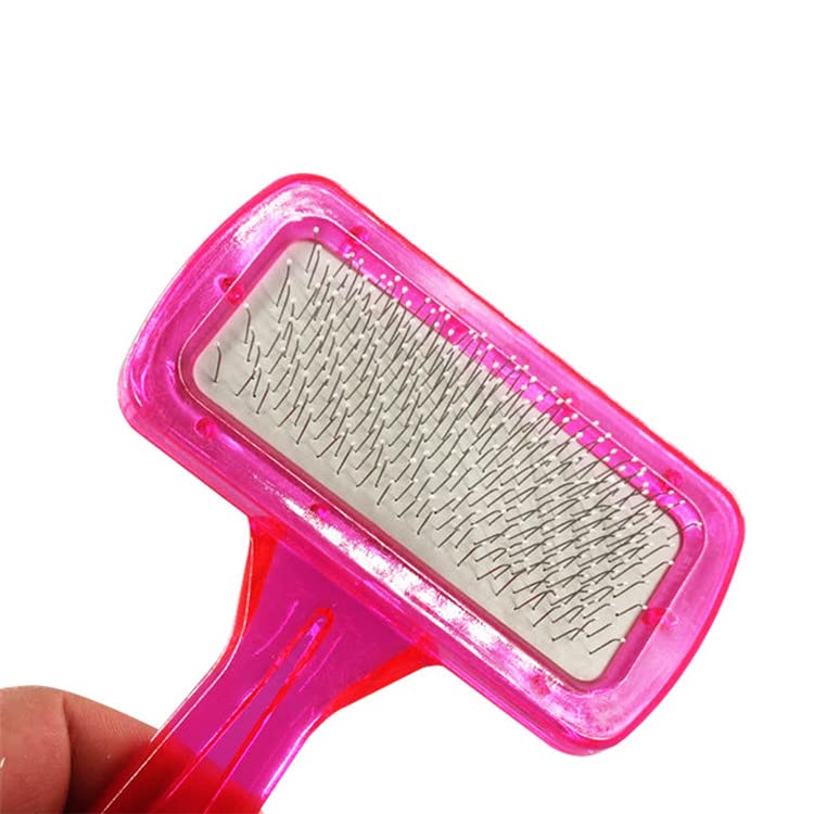 9UP™ Pet Grooming Tool | Pet Hair Comb | Soft Needle Plastic Pet Dog & Cat Hair Shedding Brush (Multicolor, Pack of 2) - Image 5