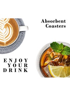 Absorbent Drink Coasters Handmade Braided Drink Coasters , For Coffee Wooden Table, Super Absorbent Heat-Resistant Coasters for Drinks Great Housewarming , Gift Grey, Dark Grey,  White - pzsku/Z0C61FBF72E2B21B2E1C8Z/45/_/1728462169/a7a68913-1ddb-45a6-8b7d-820b797299a2