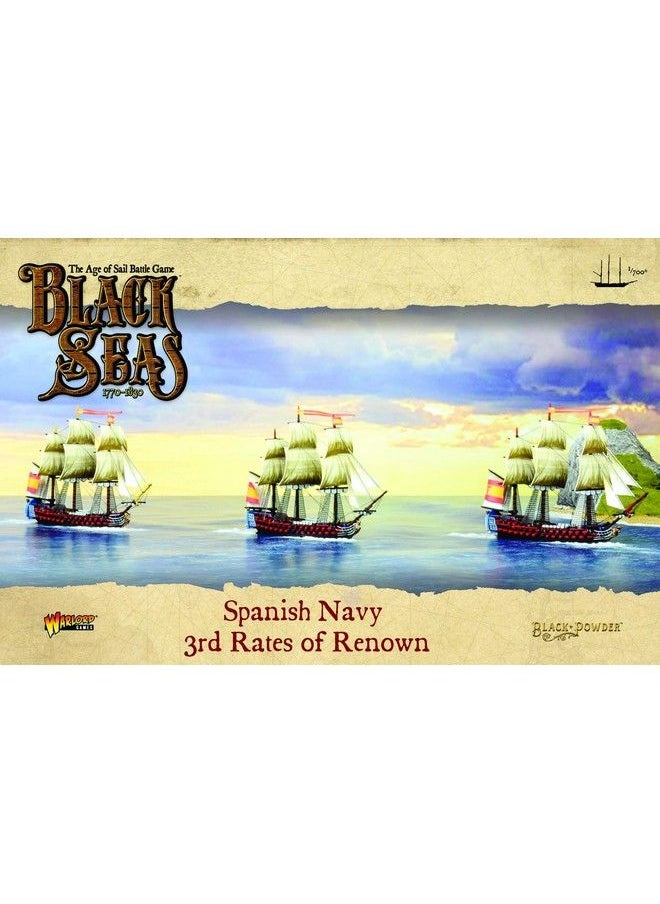 WARLORD - Black Seas The Age Of Sail Spanish Navy 3Rd Rates Of Renown For Black Seas Table Top Ship Combat Battle War Game 792013002 - Image 1