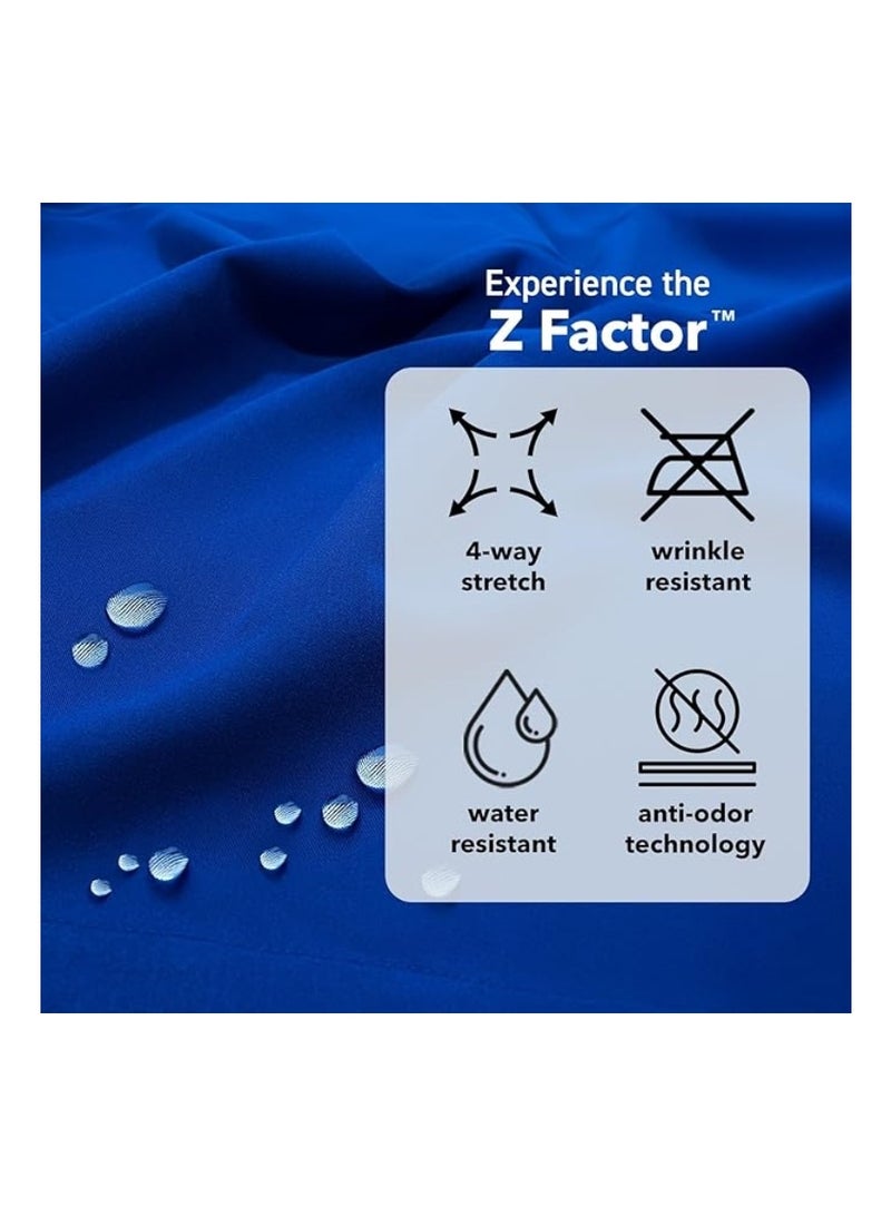 Nجهود مميزة مجموعة ملابس طبية نسائية ورجالية، مجموعة قميص وسروال طبي، مجموعة ملابس طبية، ملابس تنحيف (أزرق داكن)، مناسبة للمستشفيات والعيادات وغيرها. - Image 3