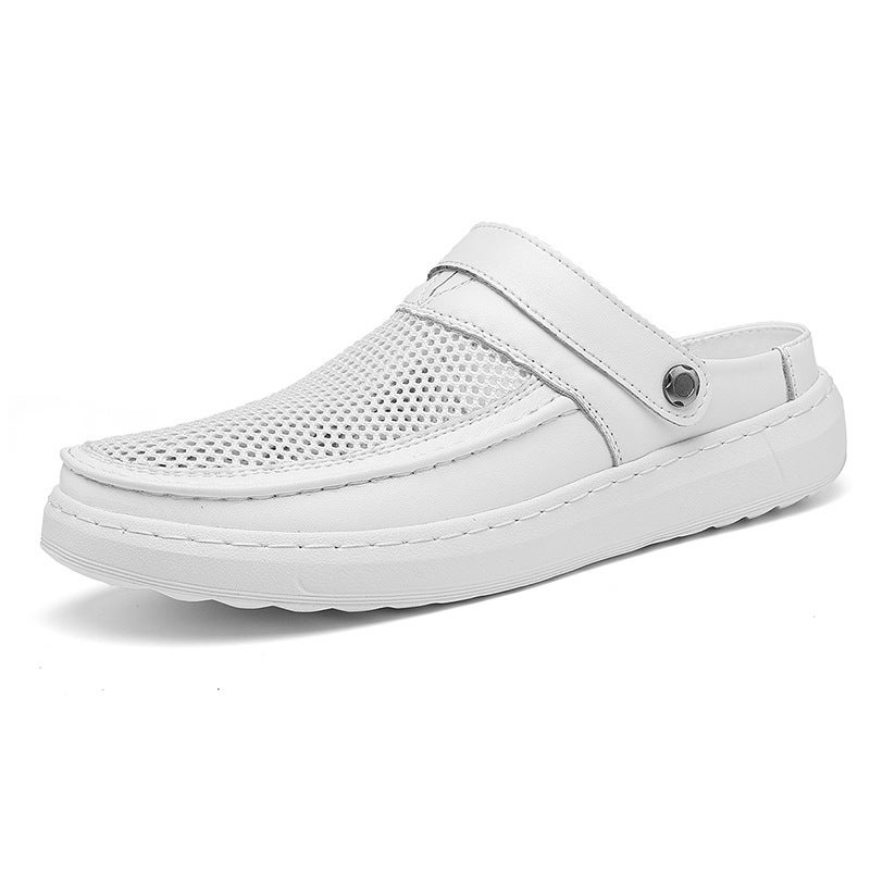 2026 New Summer Men'S Shoes, Breathable Mesh Beach Shoes, Trendy Sandals And Slippers, Two-Wear Driving Casual Sandals For Men - Image 1