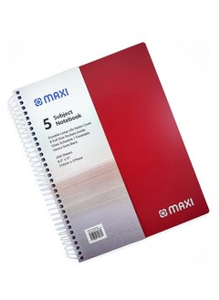 Maxi دفتر ملاحظات مكون من 200 ورقة مقسم إلى 5 أقسام متعدد الألوان  - Image 2