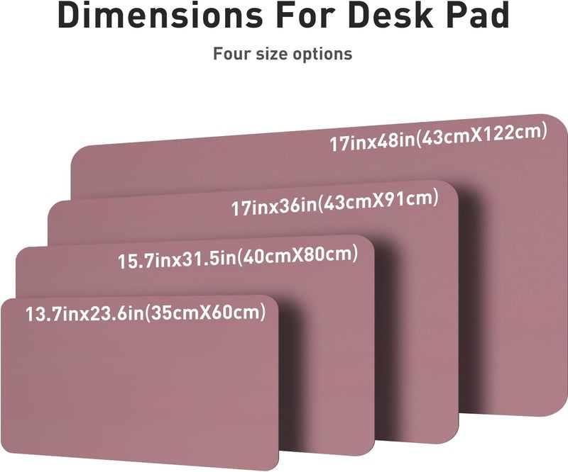 Aothia Desk Pad, PU Leather Desk Pad, Mouse Pad, Non-Slip Desk Protector, Waterproof Office Writing Pad for Office and Home (23.6" x 13.8", Purple) - Image 4