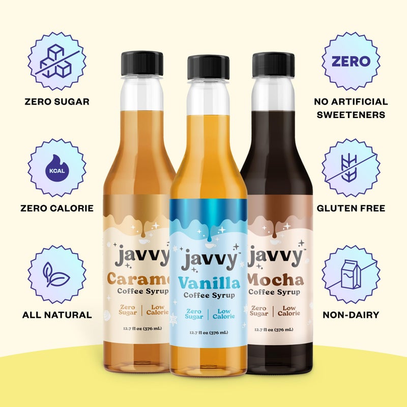 شراب القهوة - بدون سكر، بدون سعرات حرارية، شراب نكهة للقهوة، ملحقات بار القهوة - رائع لنكهة جميع أنواع المشروبات - عبوة 3 - Image 2