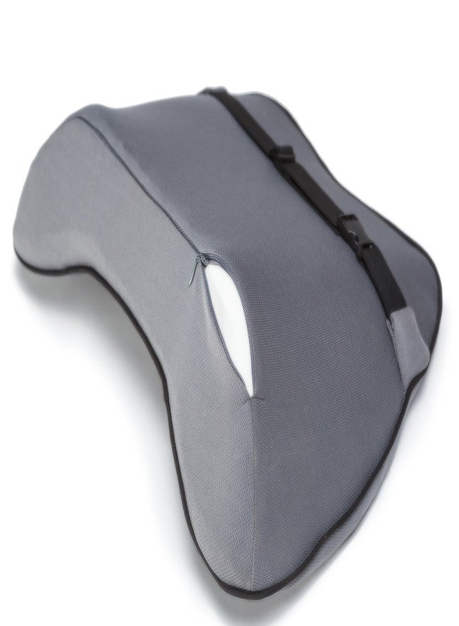 Castle Squire Firm Memory Foam Lower Back Backrest - Dense Foam Padding Lumbar Support Pillow for Home, Office, Auto, and Travel (Squire Size, Stone) - Image 4