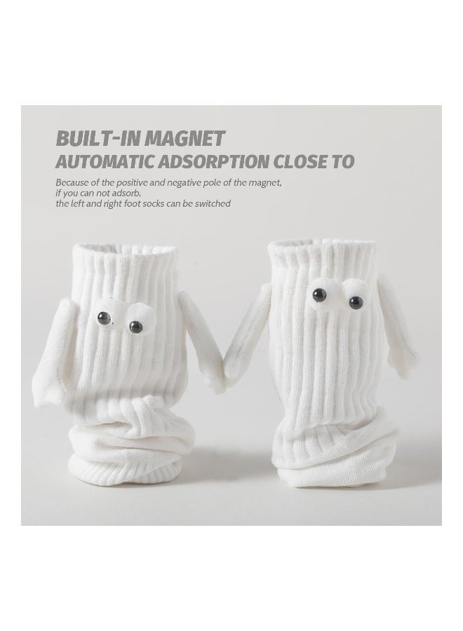 جوارب بالأيدي، جورب مجموعة مغناطيسية، جورب متوسط للرجال والنساء، جورب مضحك يحمل الأيدي، جورب مضحك للثنائي، جورب متطابق للزوجين، جوارب متوسطة (2 باللون الأسود) - Image 4