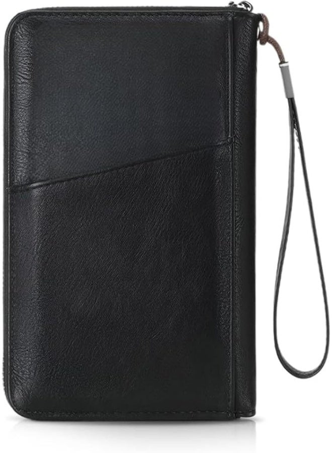 Travel Passport Holder Wallet for Family, RFID Blocking Waterproof Organizer with Multi-Card Slots, Travel Document Case for ID, Credit Cards, Tickets, Money, Coins, Gifts - Image 1