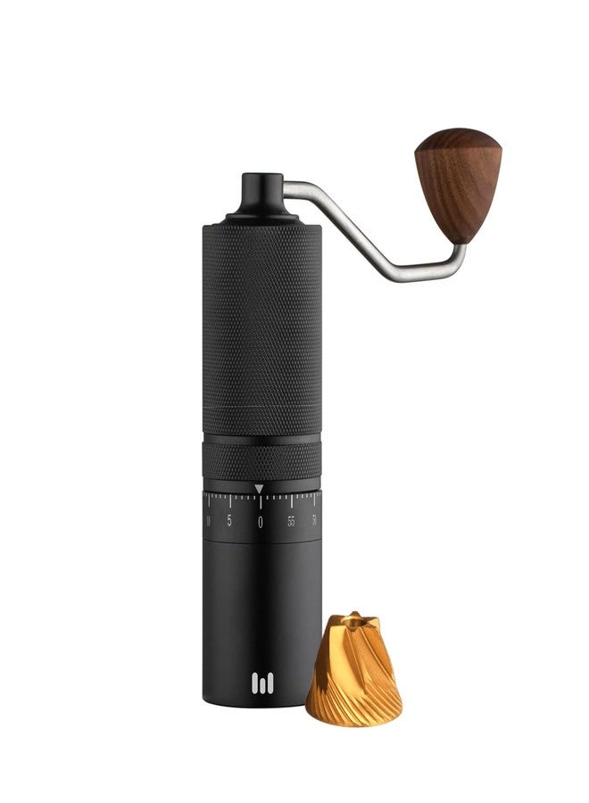 Macnoa Grind Craft Manual Coffee Grinder - 60 Grind Settings, Titanium Burr, Compact and Portable for Espresso, French Press, and Pour Over Brewing, Black. - Image 1