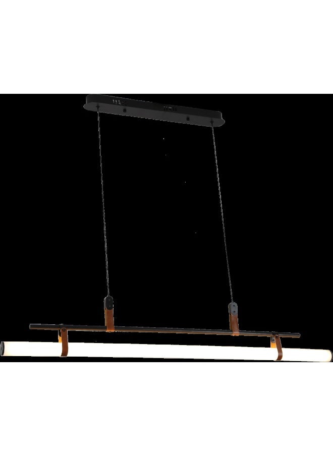 Hummer Modern black chandelier with yellow lighting, 18 watts, 115 cm  - Image 1