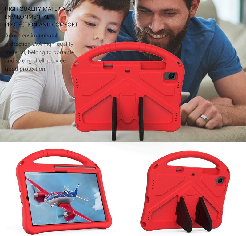 Lightweight Shockproof Kids Friendly Cover for Samsung Galaxy Tab S6 10.5 inch 2019 SM-T860/T865,with Handle Stand Thickned Cornor Impact Protection Tablet Cover(Vermelho) - Image 2