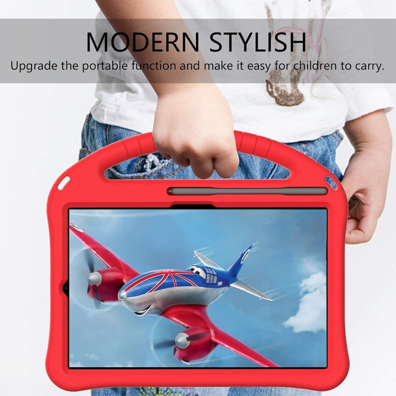 Lightweight Shockproof Kids Friendly Cover for Samsung Galaxy Tab S6 10.5 inch 2019 SM-T860/T865,with Handle Stand Thickned Cornor Impact Protection Tablet Cover(Vermelho) - Image 5