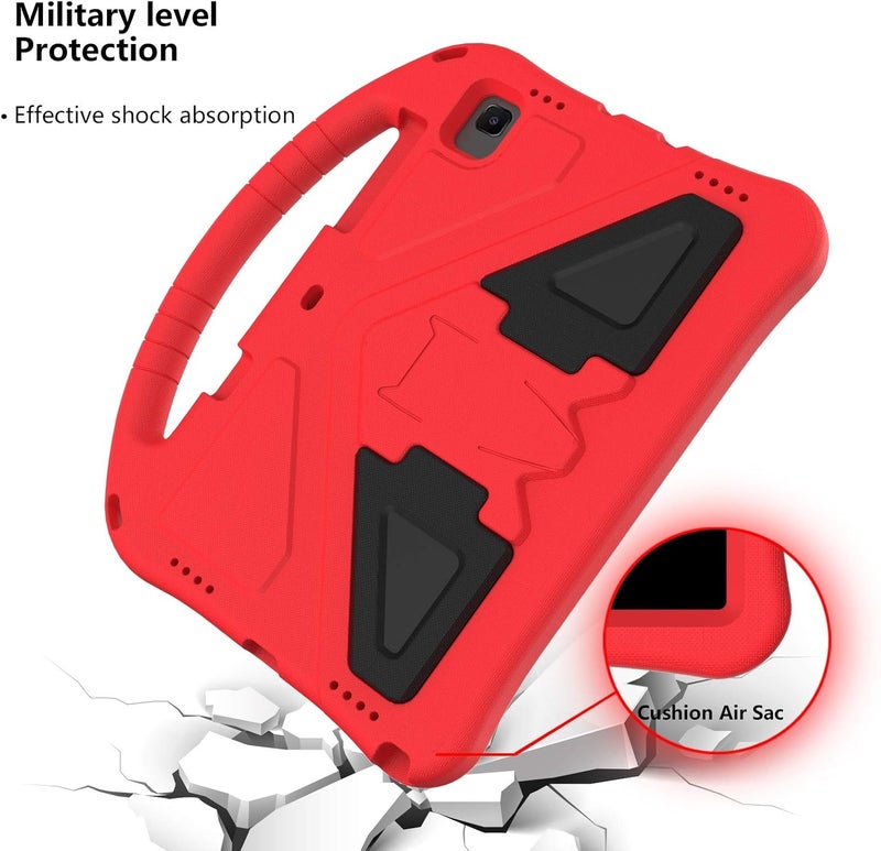 Lightweight Shockproof Kids Friendly Cover for Samsung Galaxy Tab S6 10.5 inch 2019 SM-T860/T865,with Handle Stand Thickned Cornor Impact Protection Tablet Cover(Vermelho) - Image 4