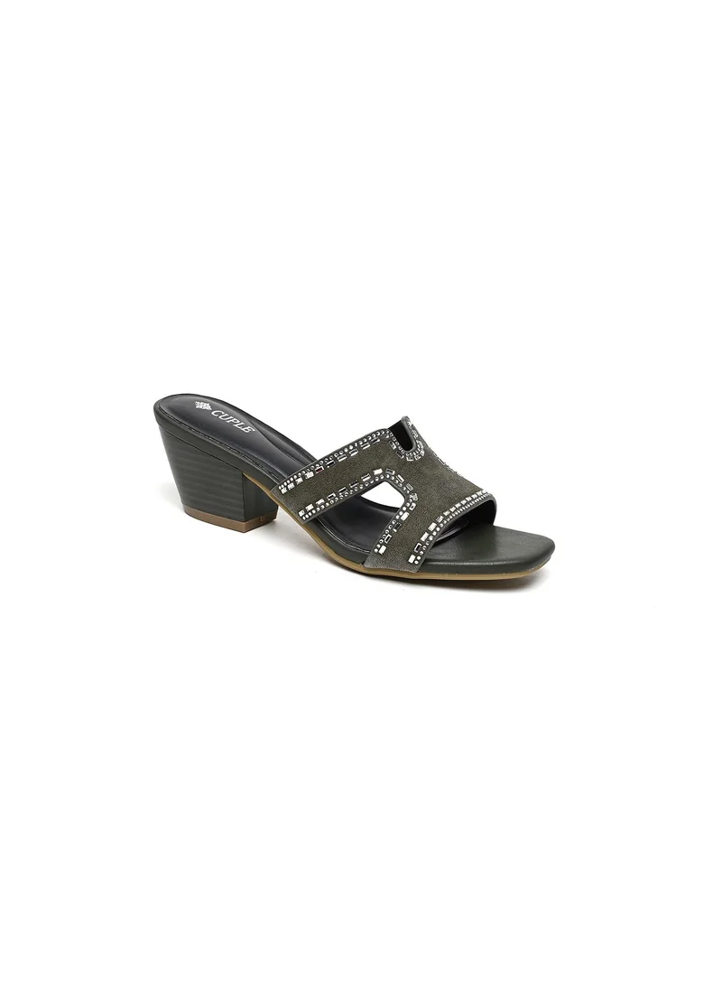 كيوبل heeled sandals with jeweled strap