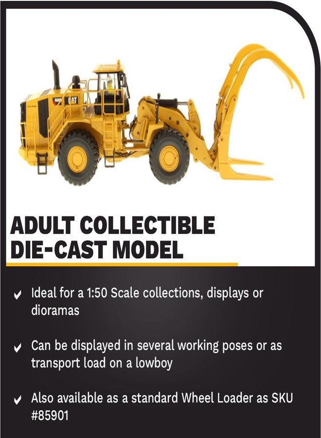 Diecast Masters Caterpillar 988K Wheel Loader with Grapple High Line Series Vehicle - Image 3