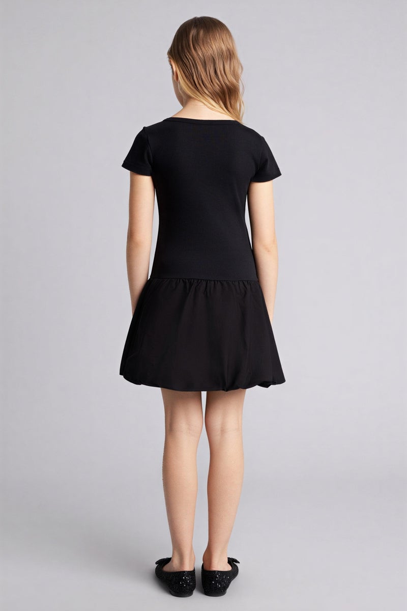 ديفاكتو فستان بناتي نص كم قصة عادية - Image 5