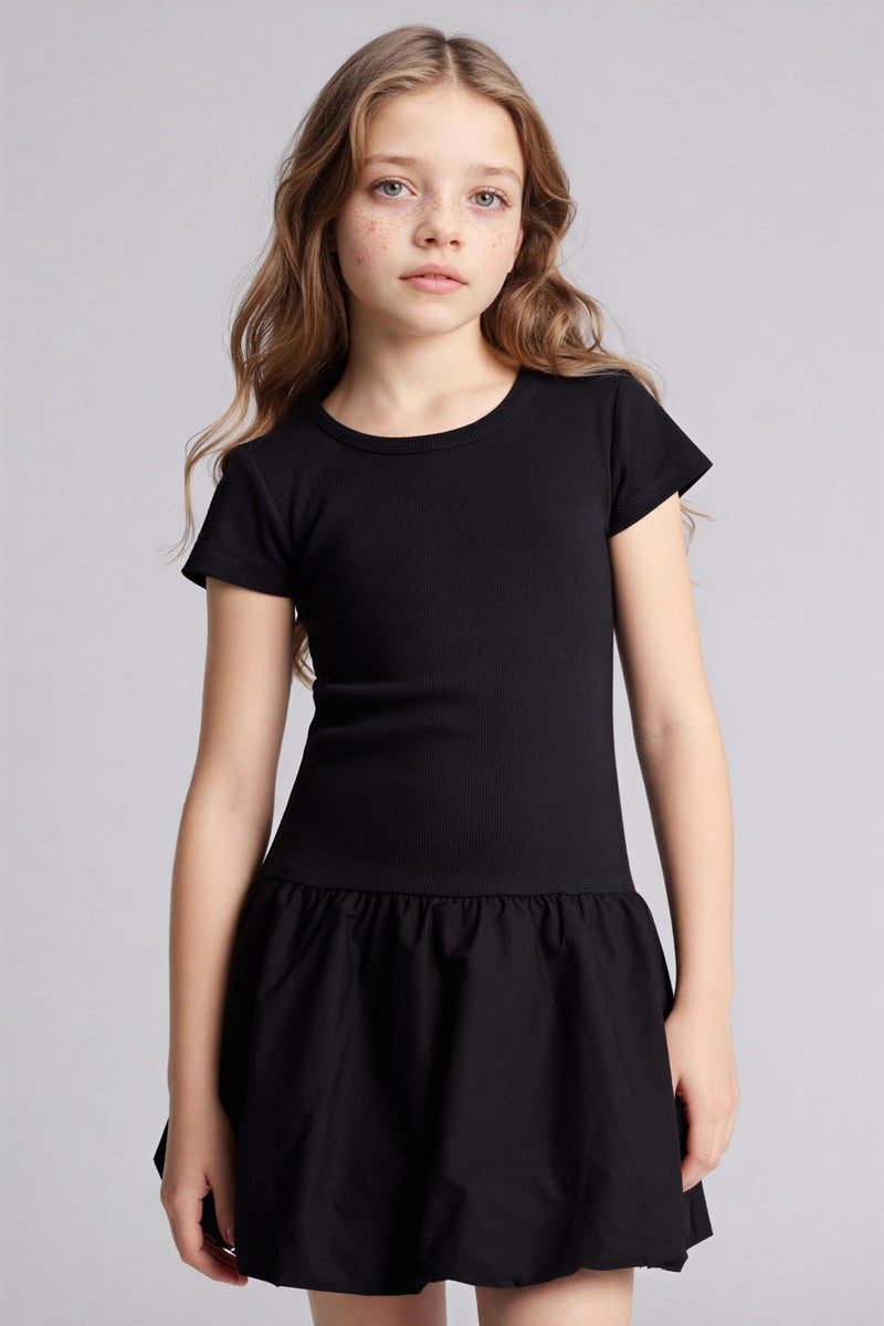 ديفاكتو فستان بناتي نص كم قصة عادية - Image 3