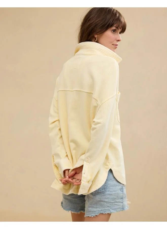 Aerie Aerie Popover Polo Sweatshirt