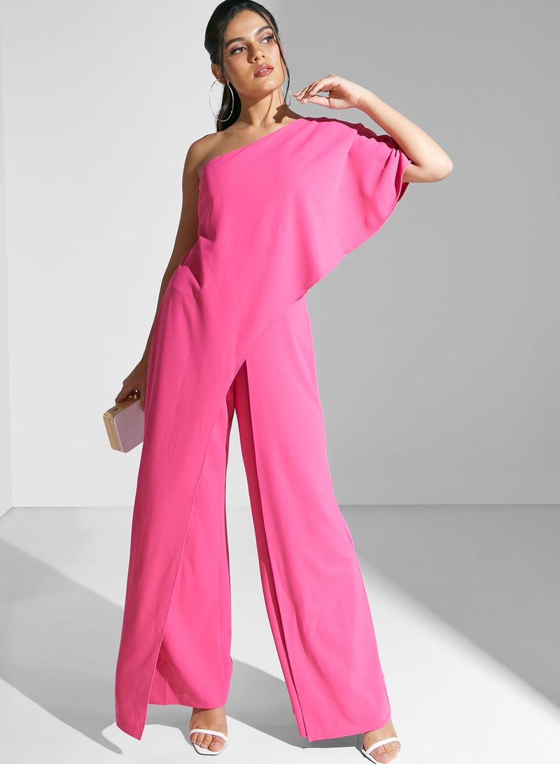 Adrianna Papell One Shoulder Wide Leg Jumpsuit  - Image 4