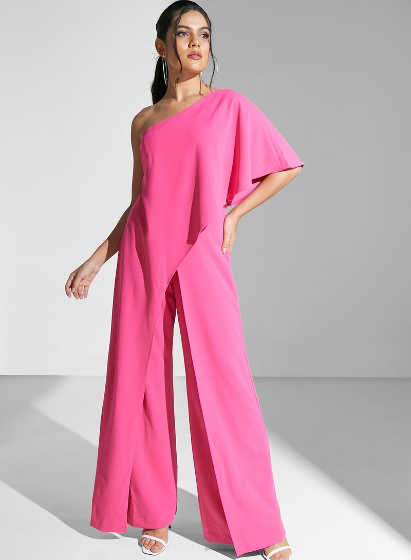 Adrianna Papell One Shoulder Wide Leg Jumpsuit  - Image 1