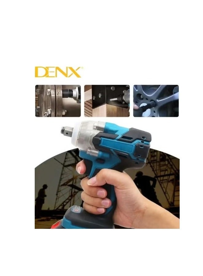 دينكس مفك براغي لإطارات السيارات ومثقاب لاسلكي مع حقيبة، سرعة ٢٠٠٠ دورة/دقيقة، بطاريتين ٢١ فولت، تردد نبضي ١٦٦٠ دورة/دقيقة، ١٢.٨ مم - Image 5