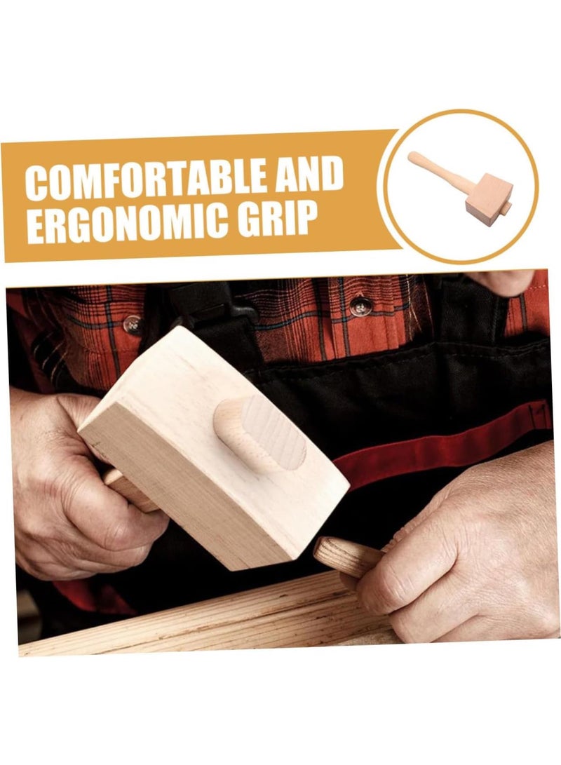 GGOOT Carpentry Hammer Blow Countersink Drill Bit Plank Woodworking Mallet Tools Hardware Clamps for Woodworking Electrician Carpenter Masonry Mallets Ten Small Hammer Beech - Image 2