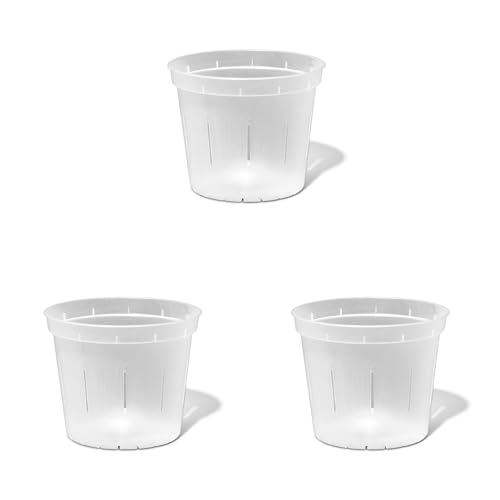 rePotme Orchid Pot - 6 inch Slotted Clear Orchid Pots - 3 Pack (Crystal Clear) - Image 2