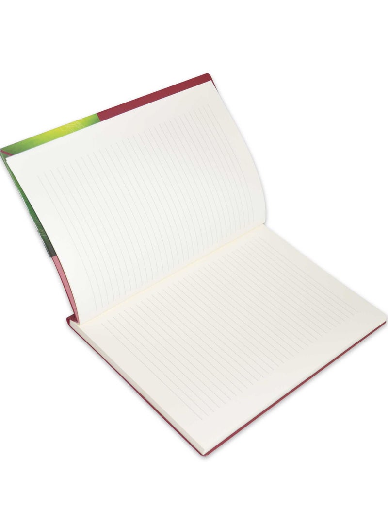 FIS دفتر ملاحظات FIS من البولي فينيل كلوريد بغلاف ناعم مقاس A4 سطر واحد مع حدود 80 ورقة - كستنائي - FSNBPVSLA480MR - Image 3