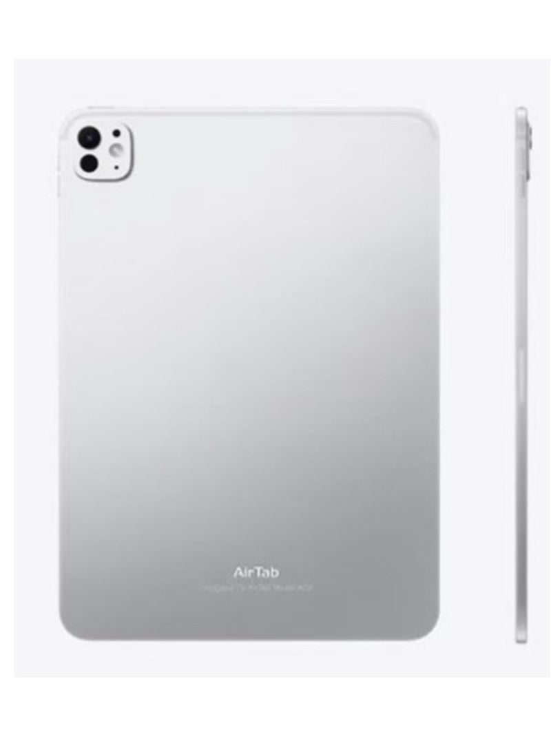 AirTab 10.1-Inch Pro Android 13 Tablet with Arabic Keyboard | 16GB RAM + 1TB ROM | Full HD Display | Wi-Fi + LTE Dual SIM Support | Quad Core Processor | Tablet PC with Mouse, Keyboard, Stylus & Accessories | Ideal for Work, Study & Gaming – SILVER - Image 5