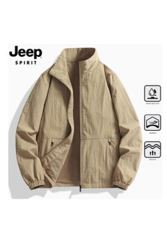 Jeep Men's Stand Up Collar Windproof Oversized Loose Casual Sports Jacket  - Image 1