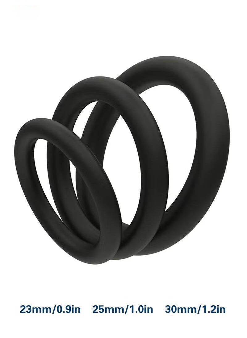 XiuWoo 3 pc Silicone Ring Men Sports Ring Elastic Easy Stretch Resistance Tear Resistance Exercise Ring Extended Endurance Waterproof Wear Resistant Soft Suitable for Male Sports Home  - Image 5